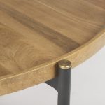 Marquisa Medium Brown Wood W/Black Metal Large Coffee Table