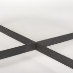 Marquisa Medium Brown Wood W/Black Metal Large Coffee Table