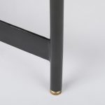 Marquisa (Set of 2) 22.5L x 22.5W x 20.8H Light Brown Wood W/ Black Metal Base Nesting Side Tables