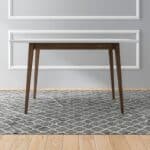 White Solid Wood Rectangular Dining Table 47 Inch Mid-Century 8 White Solid Wood Rectangular Dining Table 47 Inch Mid-Century