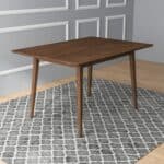 Walnut Mid-Century Solid Wood Rectangular Dining Table 47 Inch 6 Walnut Mid-Century Solid Wood Rectangular Dining Table 47 Inch