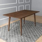 Walnut Solid Wood Mid-Century Rectangular Dining Table 63 Inch 5 Walnut Solid Wood Mid-Century Rectangular Dining Table 63 Inch