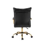 Maryland Black Tufted Ergonomic Swivel Faux Leather Office Chair