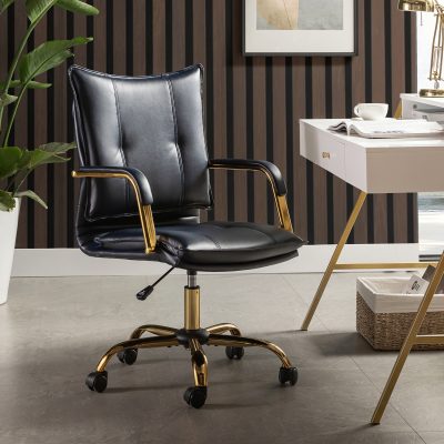 Maryland Tufted Ergonomic Swivel Faux Leather Office Chair