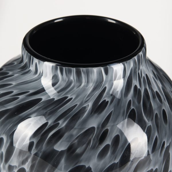 Masai Medium Black Mottled Glass Vase 5