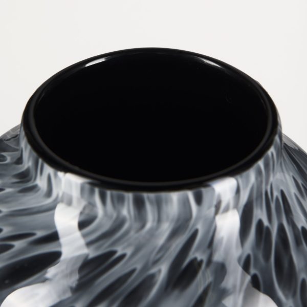 Masai Medium Black Mottled Glass Vase 6