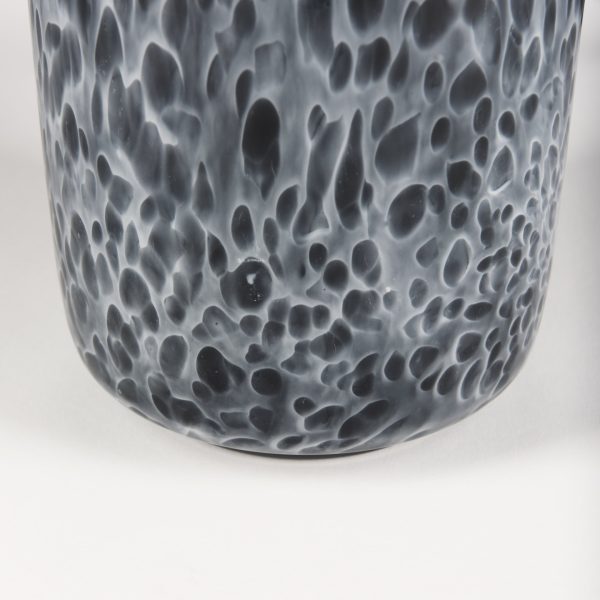 Masai Medium Black Mottled Glass Vase 8