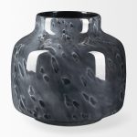 Masai Small Black Mottled Glass Vase