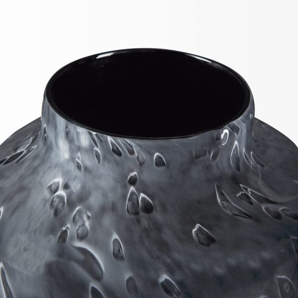Masai Small Black Mottled Glass Vase 5