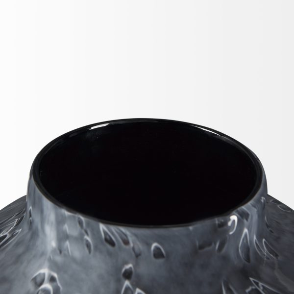 Masai Small Black Mottled Glass Vase 6