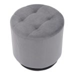 Mason 17-Inch Silver Velvet Contemporary Round Swivel Ottoman 13 Mason 17-Inch Silver Velvet Contemporary Round Swivel Ottoman