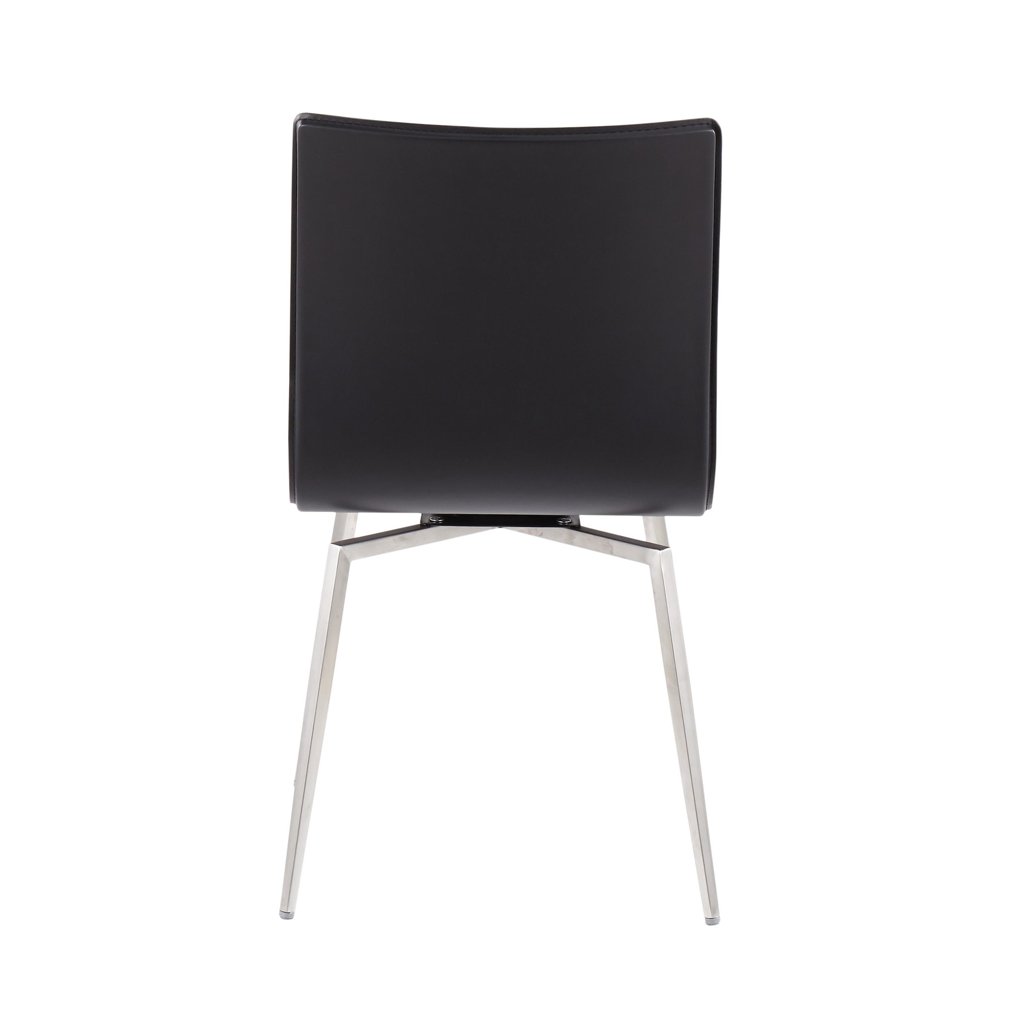 Mason Black Faux Leather Contemporary Swivel Chairs (Set of 2) 13 Mason Black Faux Leather Contemporary Swivel Chairs (Set of 2) - Image 13