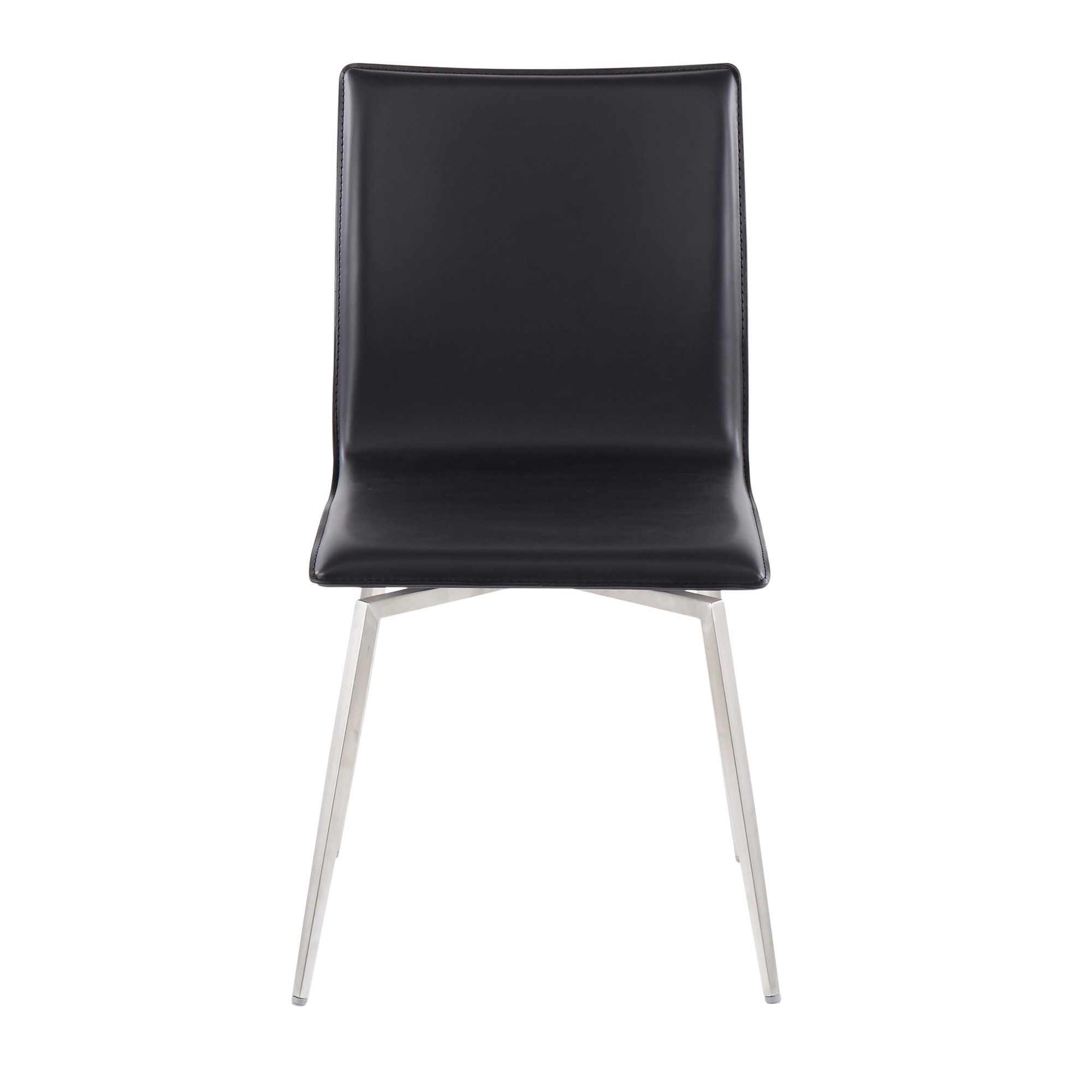 Mason Black Faux Leather Contemporary Swivel Chairs (Set of 2) 14 Mason Black Faux Leather Contemporary Swivel Chairs (Set of 2) - Image 14