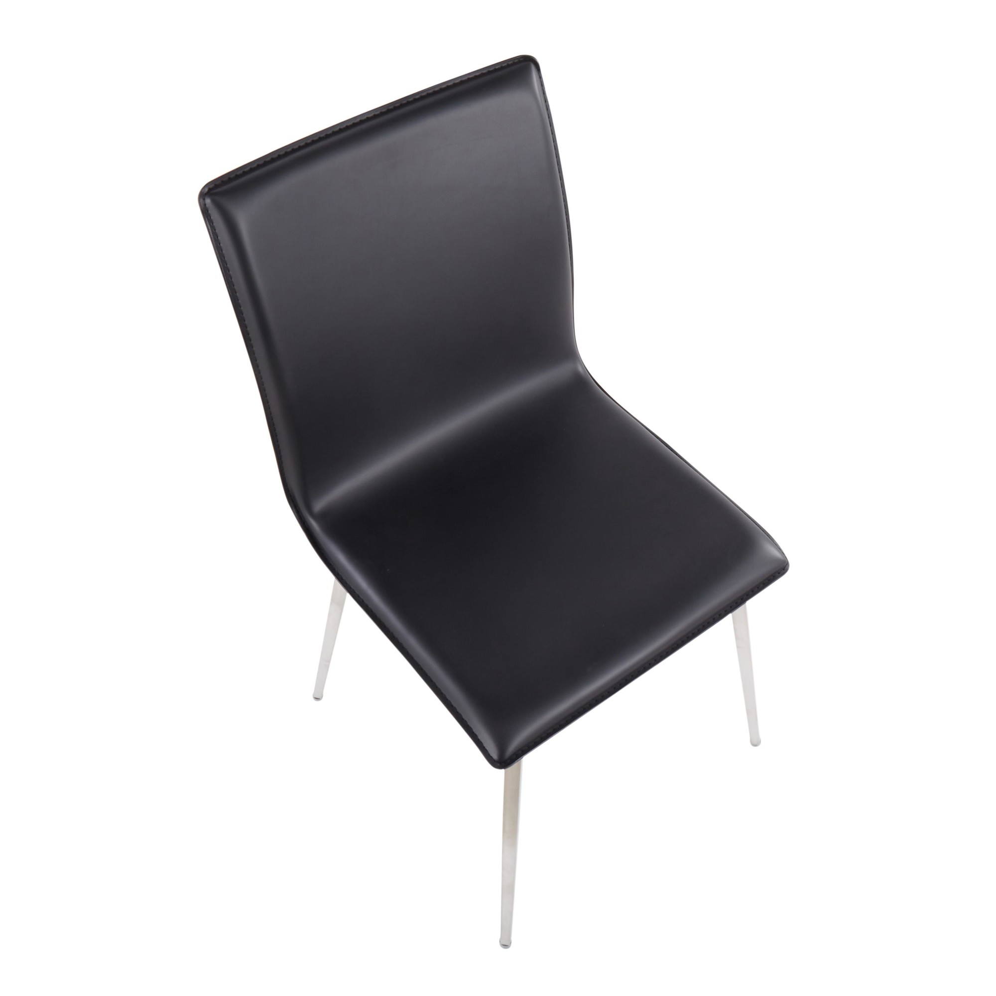 Mason Black Faux Leather Contemporary Swivel Chairs (Set of 2) 15 Mason Black Faux Leather Contemporary Swivel Chairs (Set of 2) - Image 15