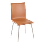 Mason Contemporary Camel Faux Leather Swivel Chairs (Set of 2)