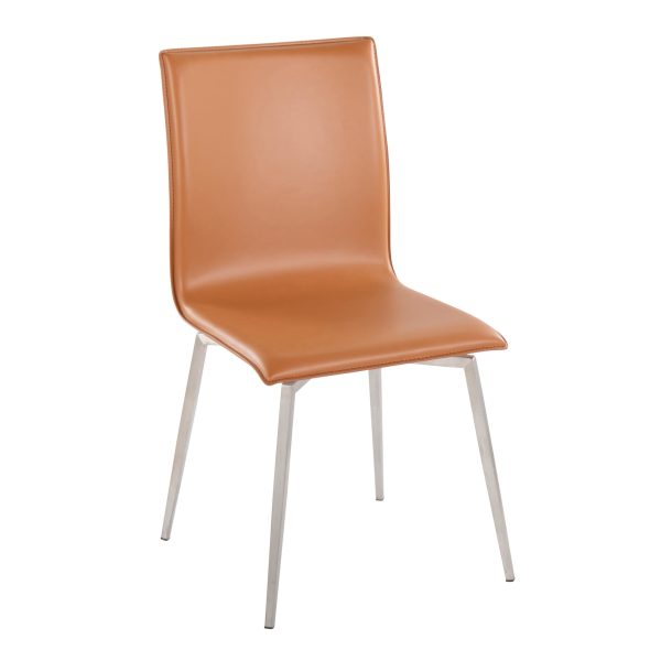 Mason Contemporary Camel Faux Leather Swivel Chairs Set of 2 4