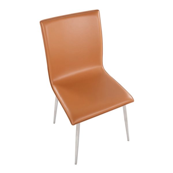 Mason Contemporary Camel Faux Leather Swivel Chairs Set of 2 9