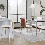 Mason Contemporary Swivel Accent Chairs Walnut White (Set of 2) 12 Mason Contemporary Swivel Accent Chairs Walnut White (Set of 2)