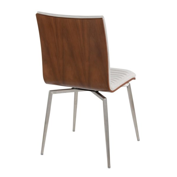 Mason Cream Swivel Contemporary Accent Chair Set of 2 4