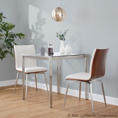 Mason Cream Swivel Contemporary Accent Chair (Set of 2)