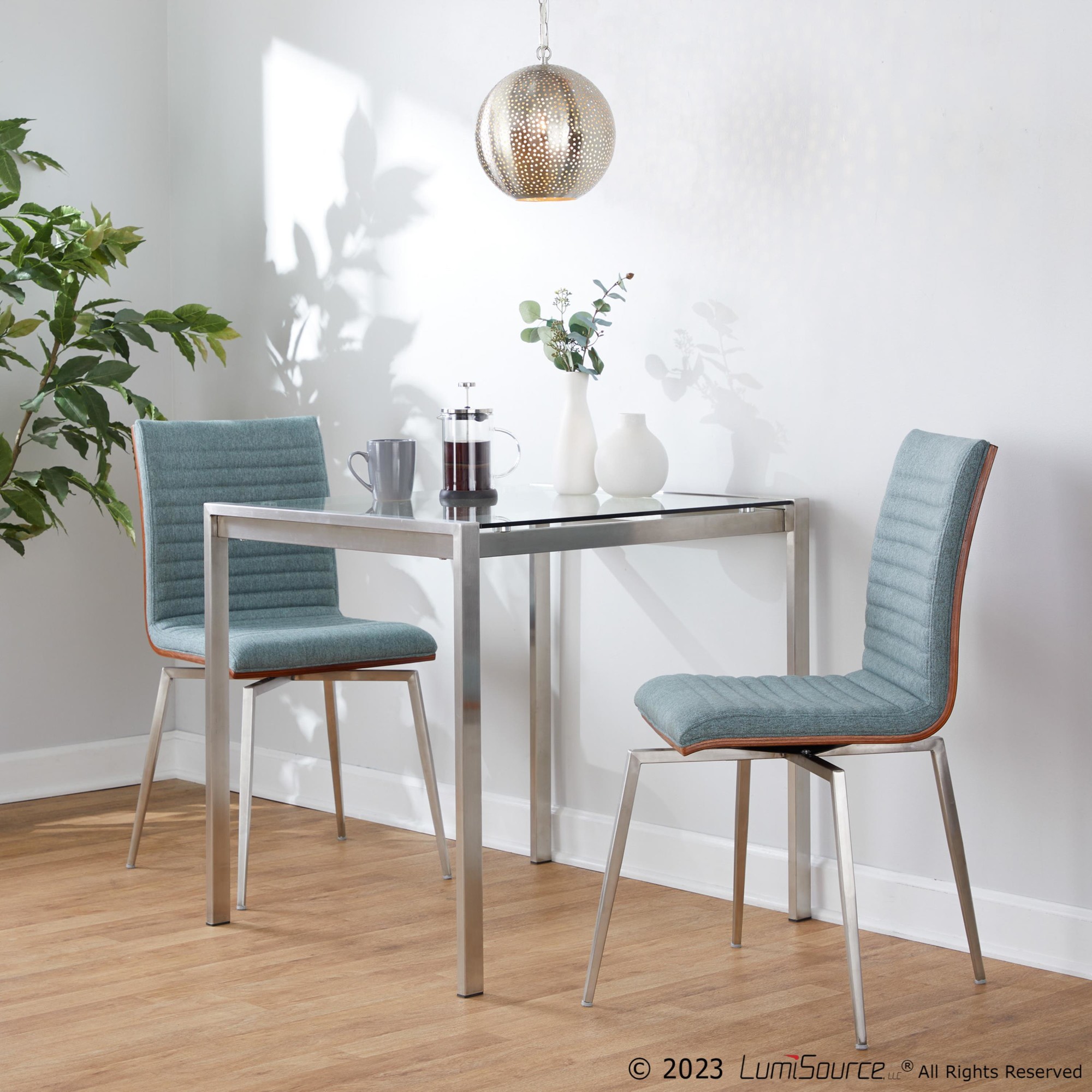 Mason Green Swivel Contemporary Accent Chairs (Set of 2) 1 Mason Green Swivel Contemporary Accent Chairs (Set of 2)