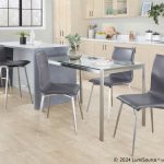Mason Grey Faux Leather Swivel Contemporary Chair (Set of 2) 25 Mason Grey Faux Leather Swivel Contemporary Chair (Set of 2)