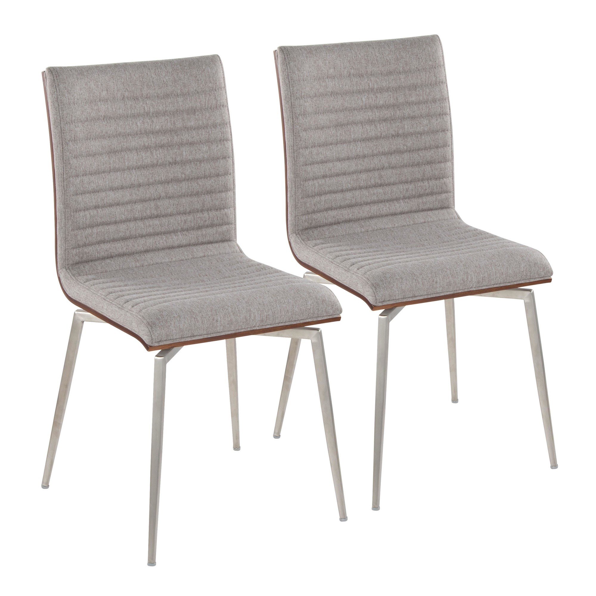 Mason Grey Swivel Contemporary Accent Chair Pair (Set of 2) 3 Mason Grey Swivel Contemporary Accent Chair Pair (Set of 2) - Image 3