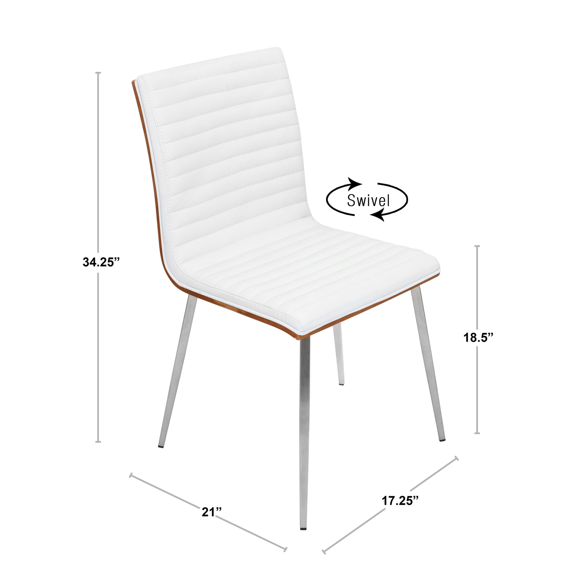 Mason Grey Swivel Contemporary Accent Chair Pair (Set of 2) 10 Mason Grey Swivel Contemporary Accent Chair Pair (Set of 2) - Image 10