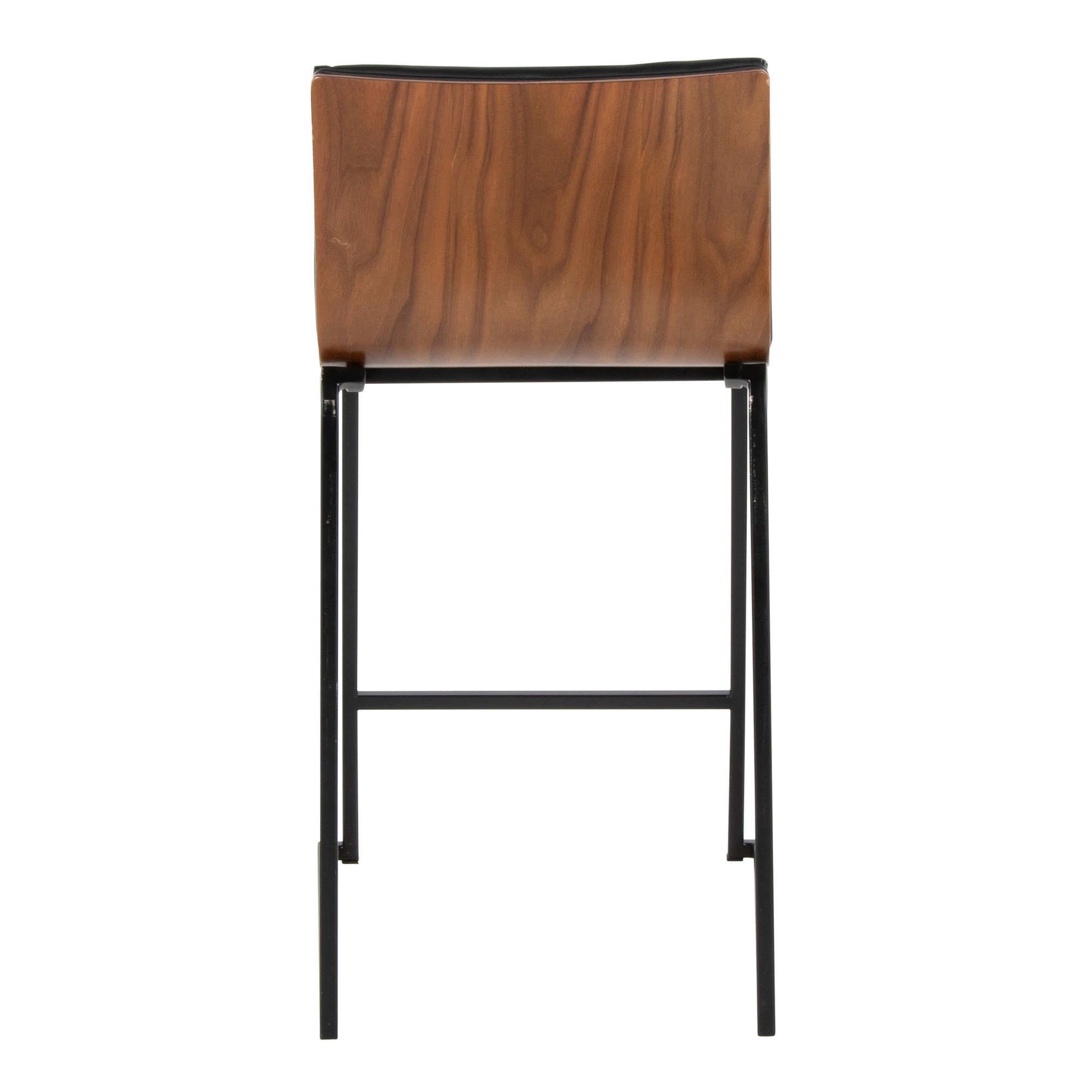 Mason Mara 26 Contemporary Black Faux Leather Counter Stools (Set of 2) 7 Mason Mara 26 Contemporary Black Faux Leather Counter Stools (Set of 2) - Image 7
