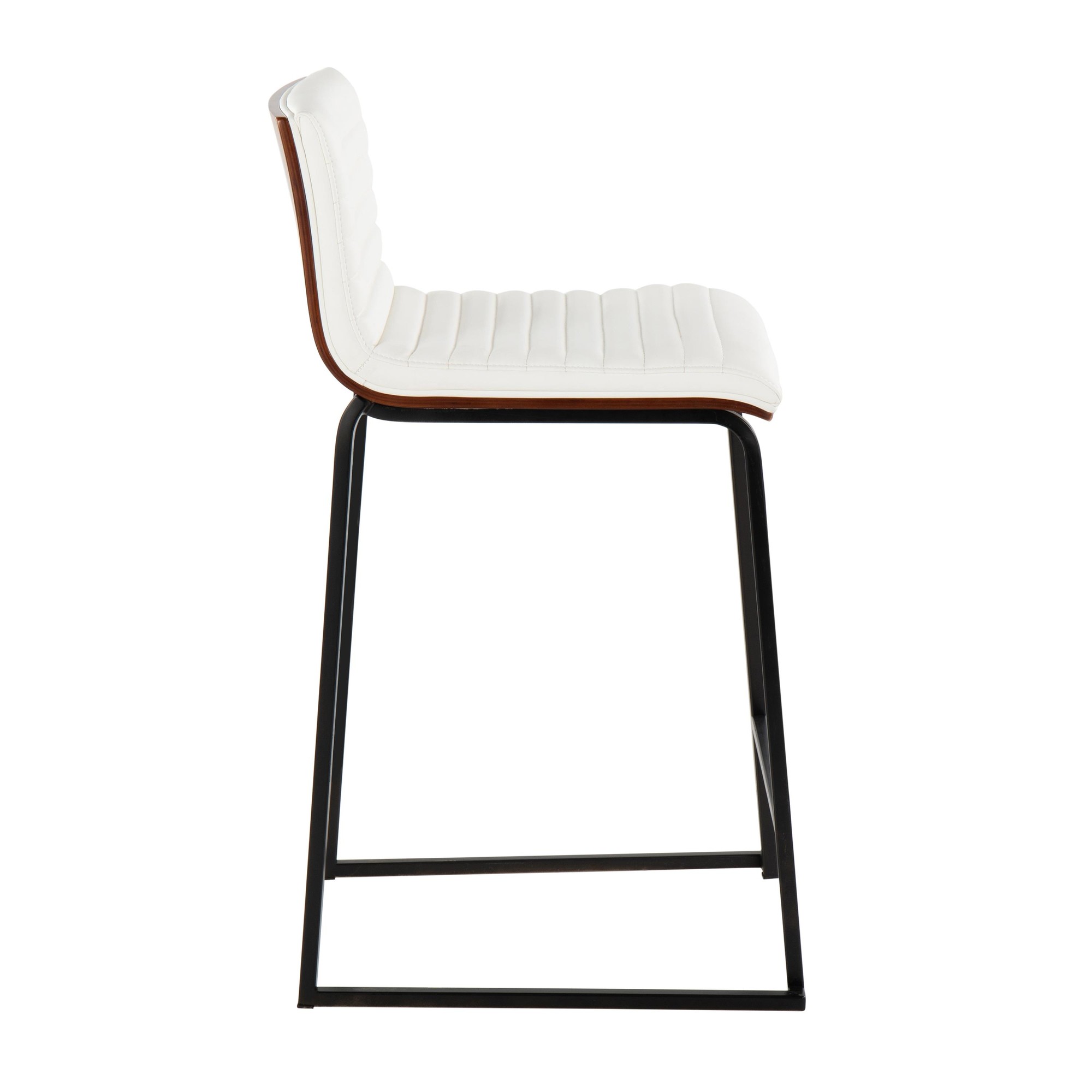 Mason Mara 26 Contemporary Black and White Counter Stools (Set of 2) 4 Mason Mara 26 Contemporary Black and White Counter Stools (Set of 2) - Image 4