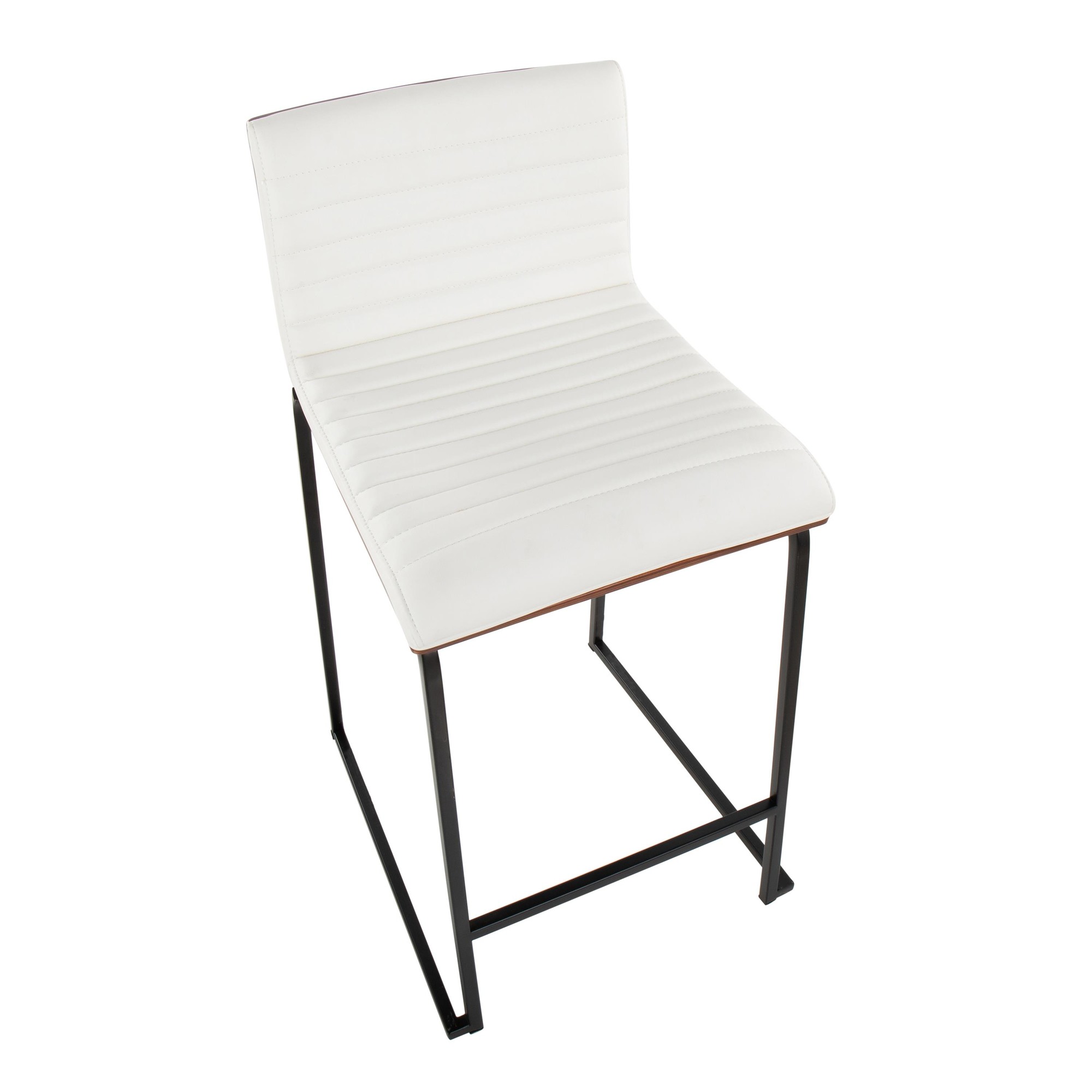 Mason Mara 26 Contemporary Black and White Counter Stools (Set of 2) 8 Mason Mara 26 Contemporary Black and White Counter Stools (Set of 2) - Image 8