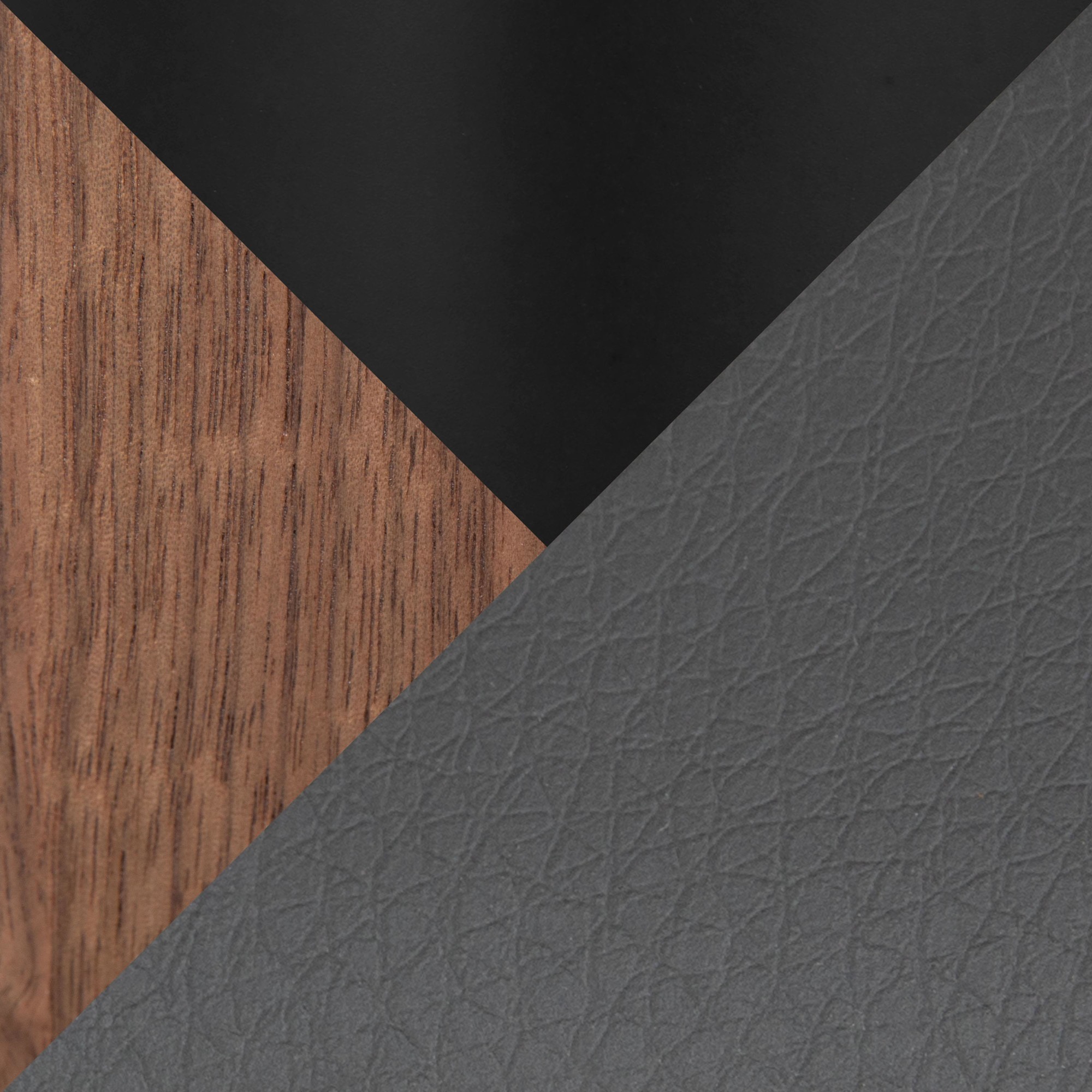 Mason Mara 26 Contemporary Black/Walnut Grey Faux Leather Counter Stools (Set of 2) 10 Mason Mara 26 Contemporary Black/Walnut Grey Faux Leather Counter Stools (Set of 2) - Image 10