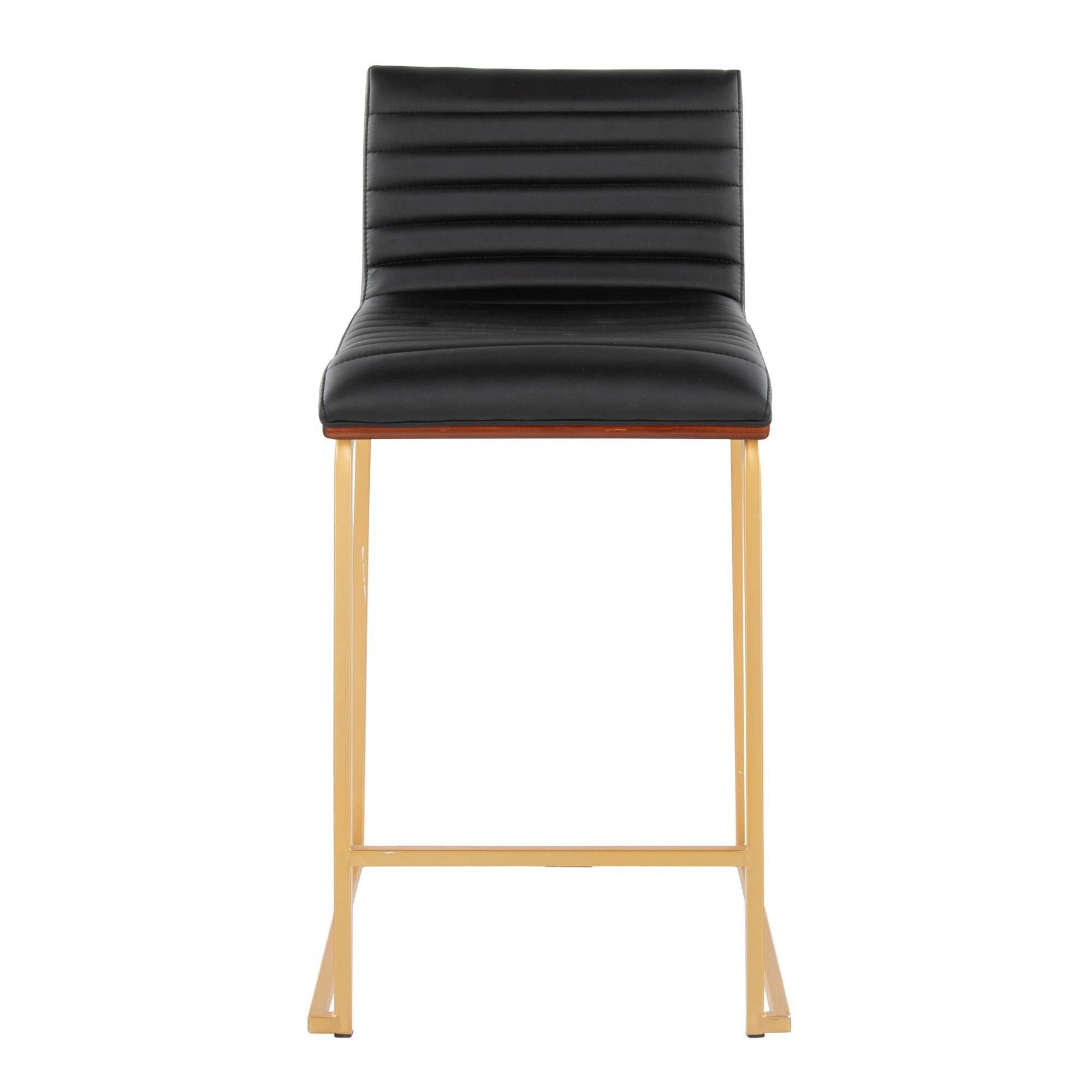 Mason Mara 26 Contemporary Gold and Black Counter Stools (Set of 2) 8 Mason Mara 26 Contemporary Gold and Black Counter Stools (Set of 2) - Image 8
