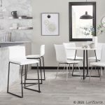 Mason White Faux Leather Contemporary Swivel Chairs (Set of 2)