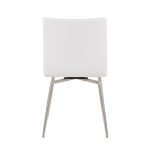 Mason White Faux Leather Contemporary Swivel Chairs (Set of 2)