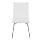 Mason White Faux Leather Contemporary Swivel Chairs (Set of 2)