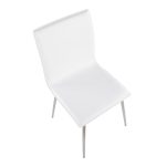 Mason White Faux Leather Contemporary Swivel Chairs (Set of 2)