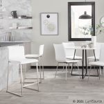 Mason White Faux Leather Contemporary Swivel Chairs (Set of 2)