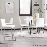 Mason White Faux Leather Contemporary Swivel Chairs (Set of 2)