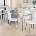 Mason White Faux Leather Contemporary Swivel Chairs (Set of 2)