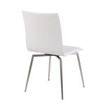 Mason White Faux Leather Contemporary Swivel Chairs (Set of 2)