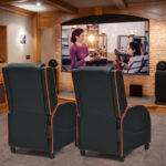 Massage Recliner Chair with Adjustable Backrest for Home Theater Blue