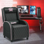 Massage Recliner Chair with Adjustable Backrest for Home Theater Blue