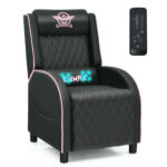 Massage Recliner Chair with Adjustable Backrest for Home Theater Blue