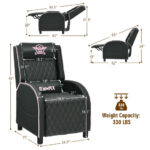 Massage Recliner Chair with Adjustable Backrest for Home Theater Blue