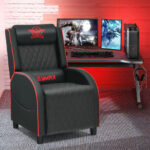 Massage Recliner Chair with Adjustable Backrest for Home Theater Blue