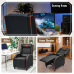 Massage Recliner Chair with Adjustable Backrest for Home Theater Blue