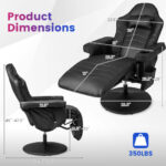Massage Reclining Gaming Chair with Adjustable Height, Footrest, and Reclining Backrest 47 Massage Reclining Gaming Chair with Adjustable Height, Footrest, and Reclining Backrest
