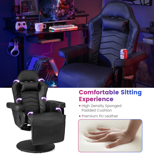 Massage Reclining Gaming Chair with Adjustable Height, Footrest, and Reclining Backrest 14 Massage Reclining Gaming Chair with Adjustable Height, Footrest, and Reclining Backrest - Image 14