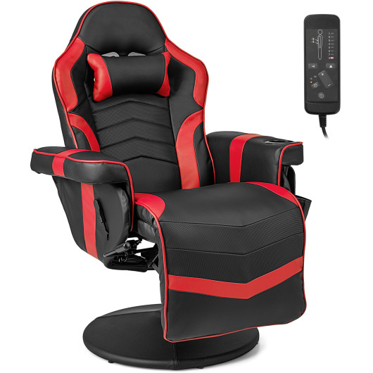 Massage Reclining Gaming Chair with Adjustable Height, Footrest, and Reclining Backrest 17 Massage Reclining Gaming Chair with Adjustable Height, Footrest, and Reclining Backrest - Image 17